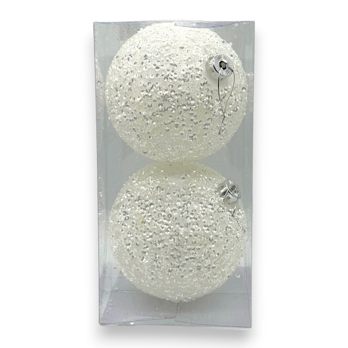 XMS WHITE SEQUIN BALL