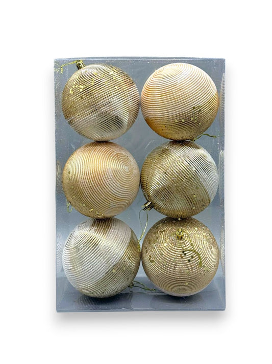 XMS GOLD BALL 10CM 6PC/BX