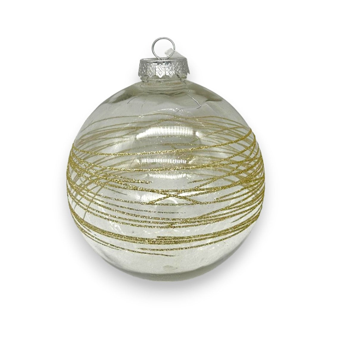 XMS BALL CLEAR WITH GLITTER
