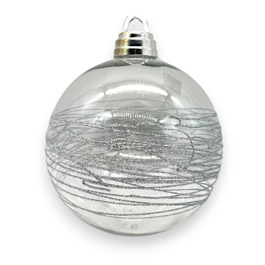 XMS BALL CLEAR WITH GLITTER