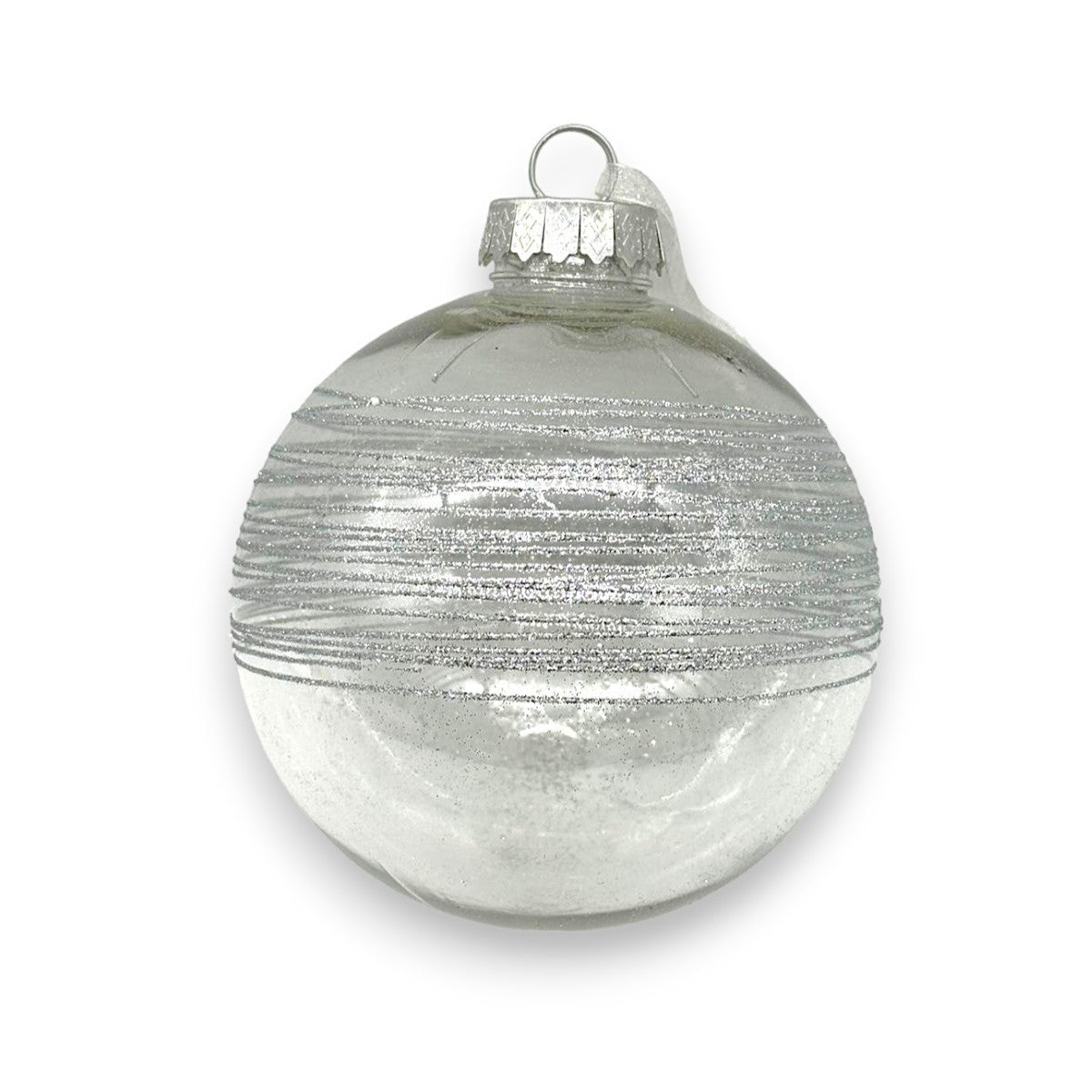 XMS BALL CLEAR WITH GLITTER