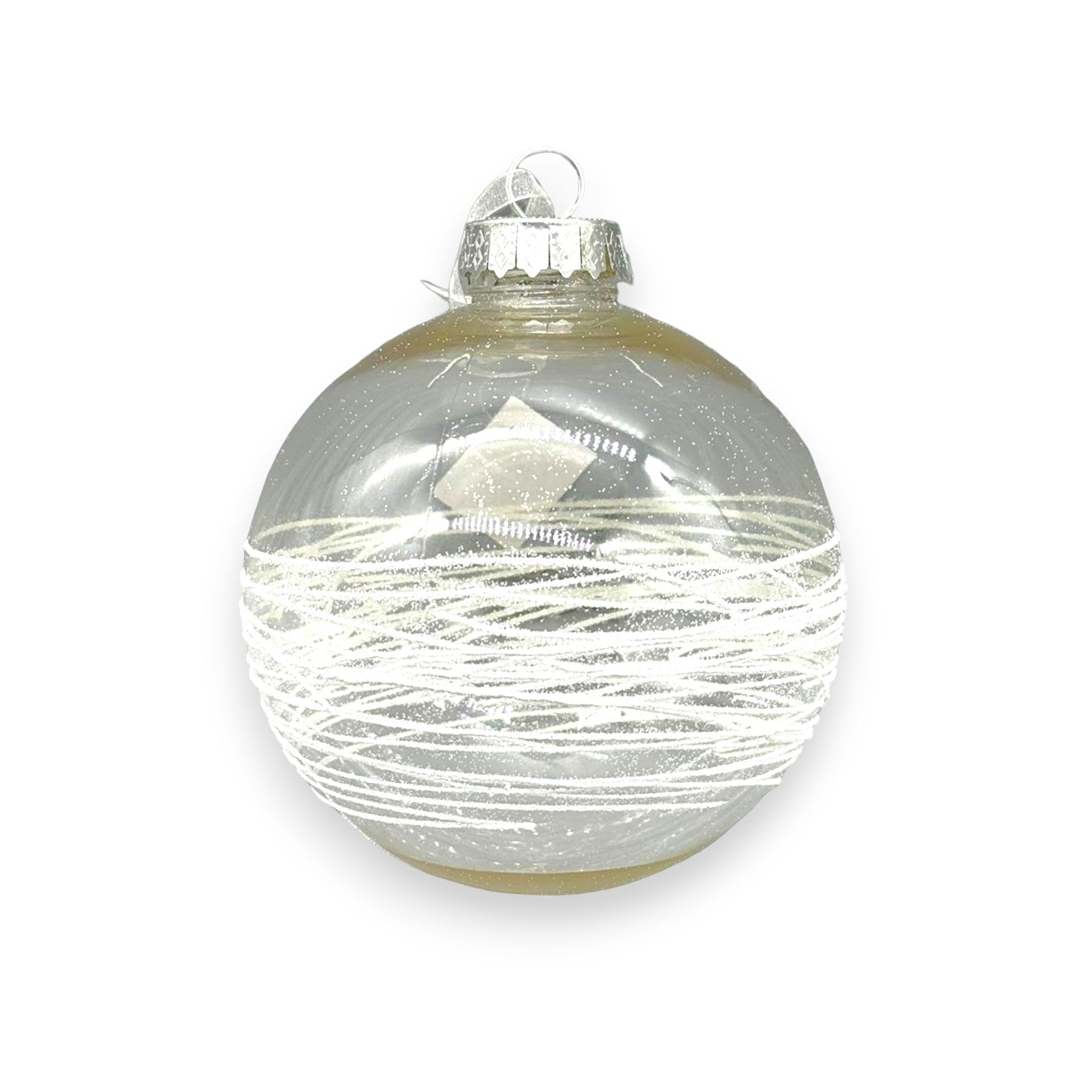 XMS BALL CLEAR WITH GLITTER