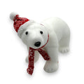 BEAR W/SANTA HAT 15"