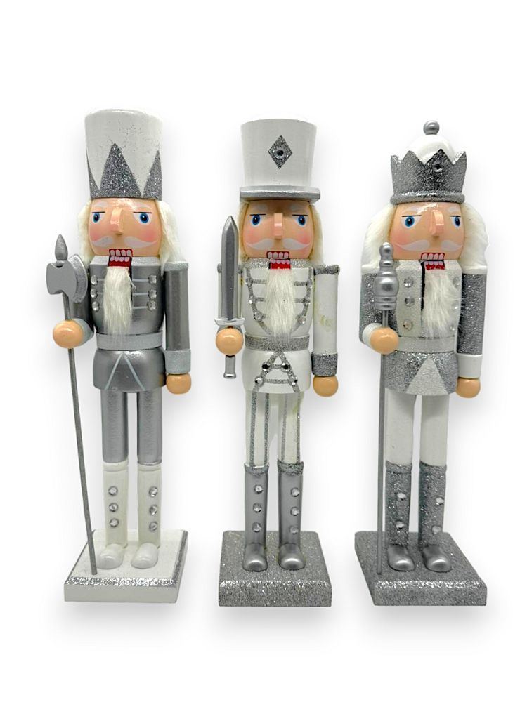 NUTCRACKER 15" SILVER 1PC