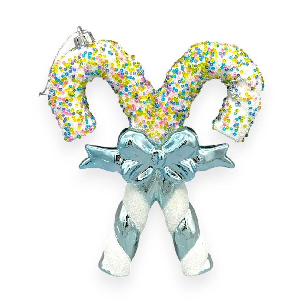 Candy Canes with Bow 6"