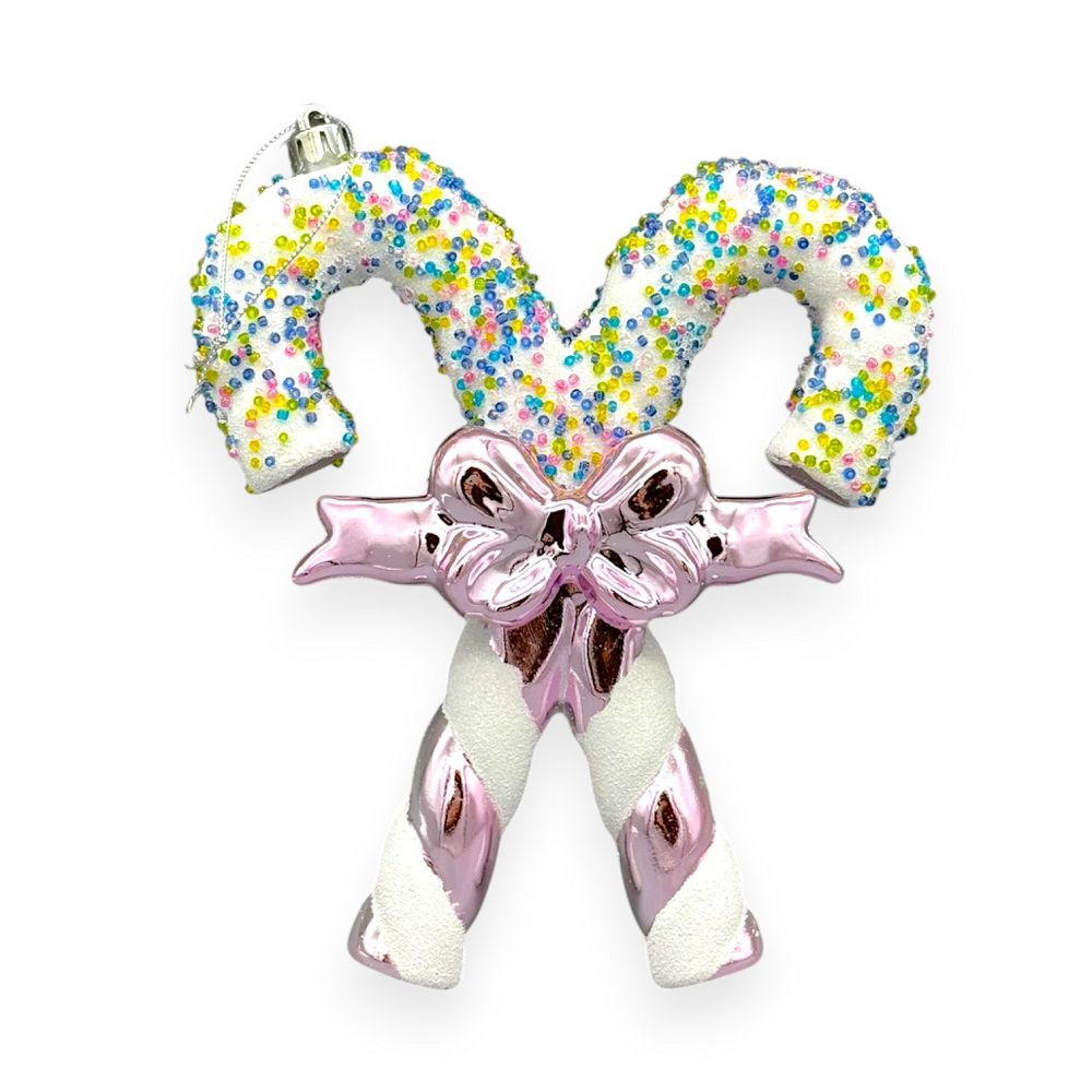 Candy Canes with Bow 6"