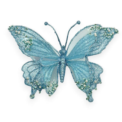 Glitter Butterfly Clip-On 9"