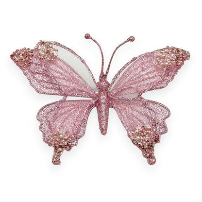 Glitter Butterfly Clip-On 9"