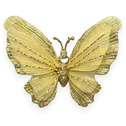 Glitter Butterfly Clip-On 9"