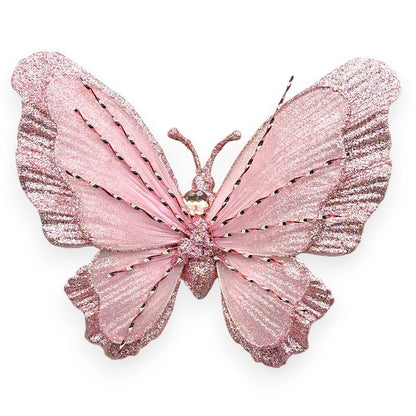Glitter Butterfly Clip-On 9"