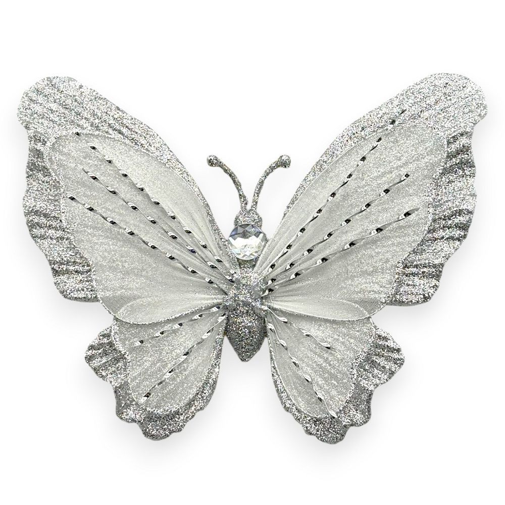 Glitter Butterfly Clip-On 9"
