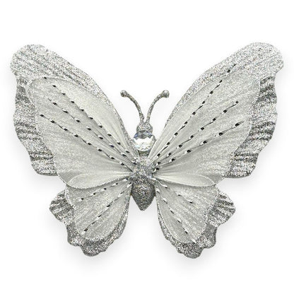 Glitter Butterfly Clip-On 9"