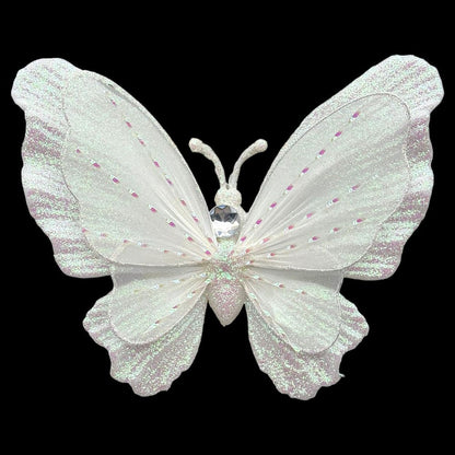 Glitter Butterfly Clip-On 9"