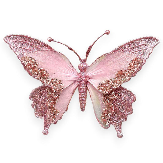 Sequined Butterfly Clip-On 9"