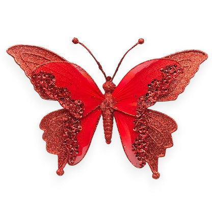 Sequined Butterfly Clip-On 9"
