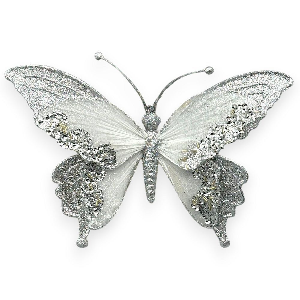 Sequined Butterfly Clip-On 9"