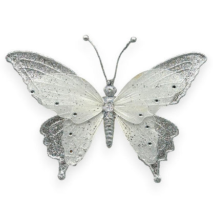 Rhinestone Butterfly Clip-On 9"
