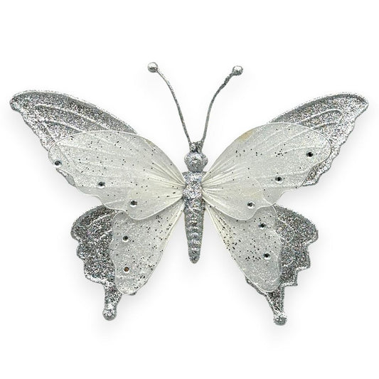Rhinestone Butterfly Clip-On 9"