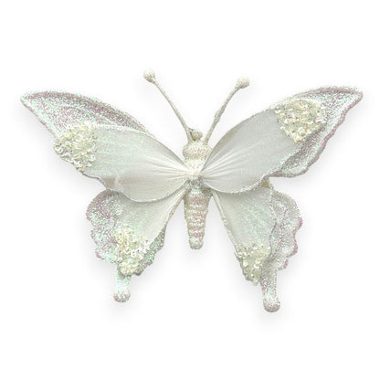 Glitter Butterfly Clip-On 7"