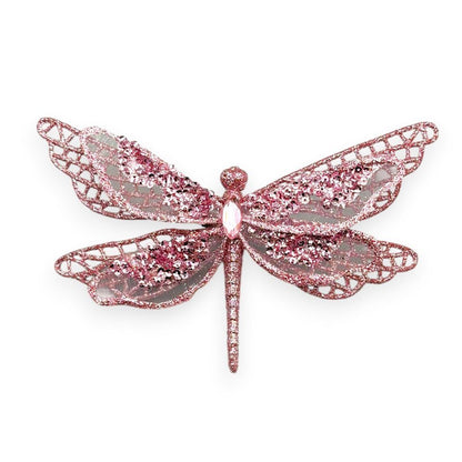Glitter Dragonfly Clip-On 6"