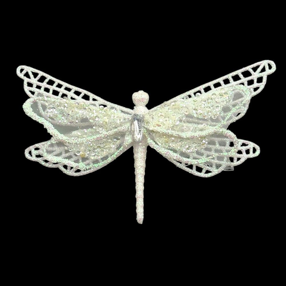 Glitter Dragonfly Clip-On 6"