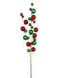 Red & Green Metallic Ball Spray 28"