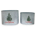 Christmas Oval Containers (Set of 2)