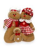 Gingerbread Family Plush Decoration 14"