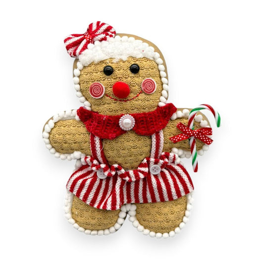 Gingerbread Girl Plush Decoration 9"