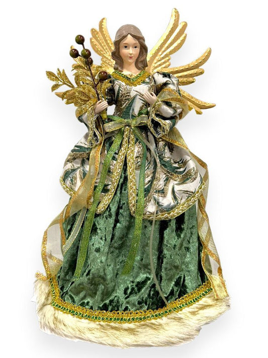 Emerald Green Angel Tree Topper 16"