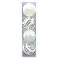 White & Clear Swirl Orn 4"