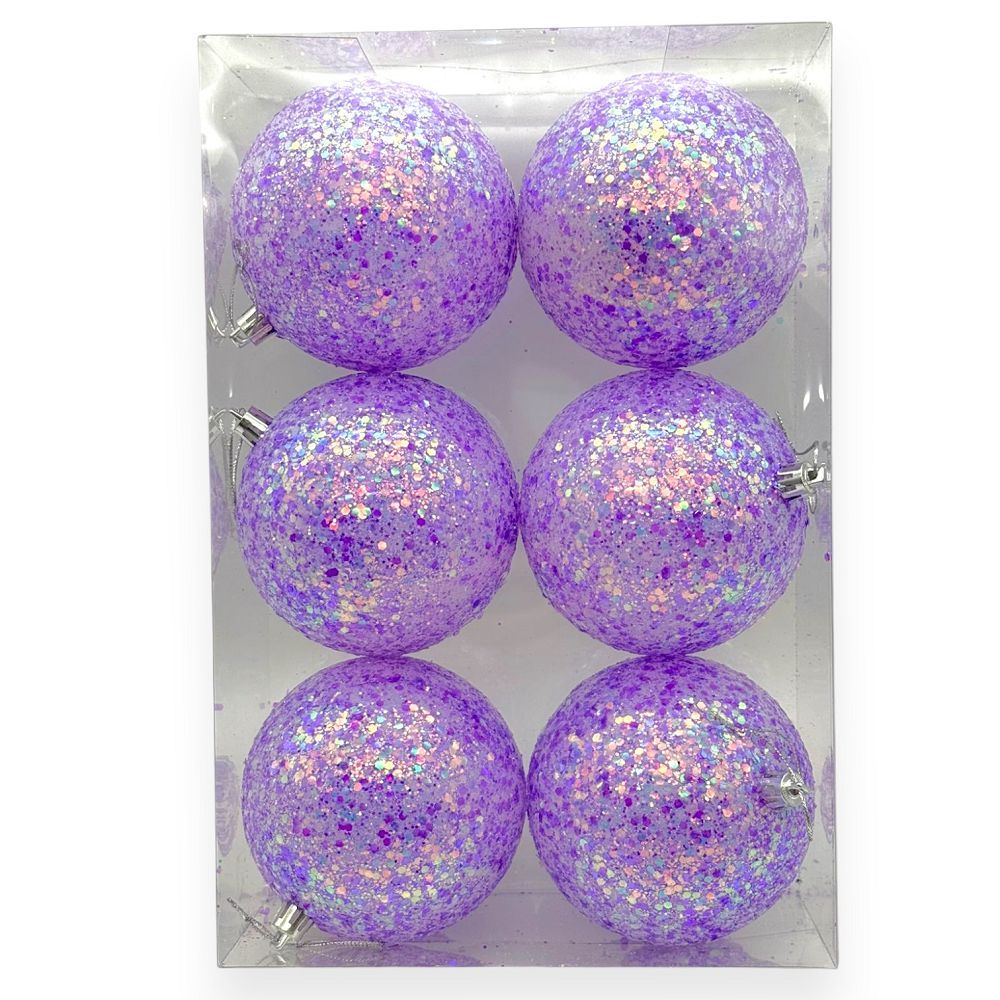 Iridescent Glitter Ornament 4"