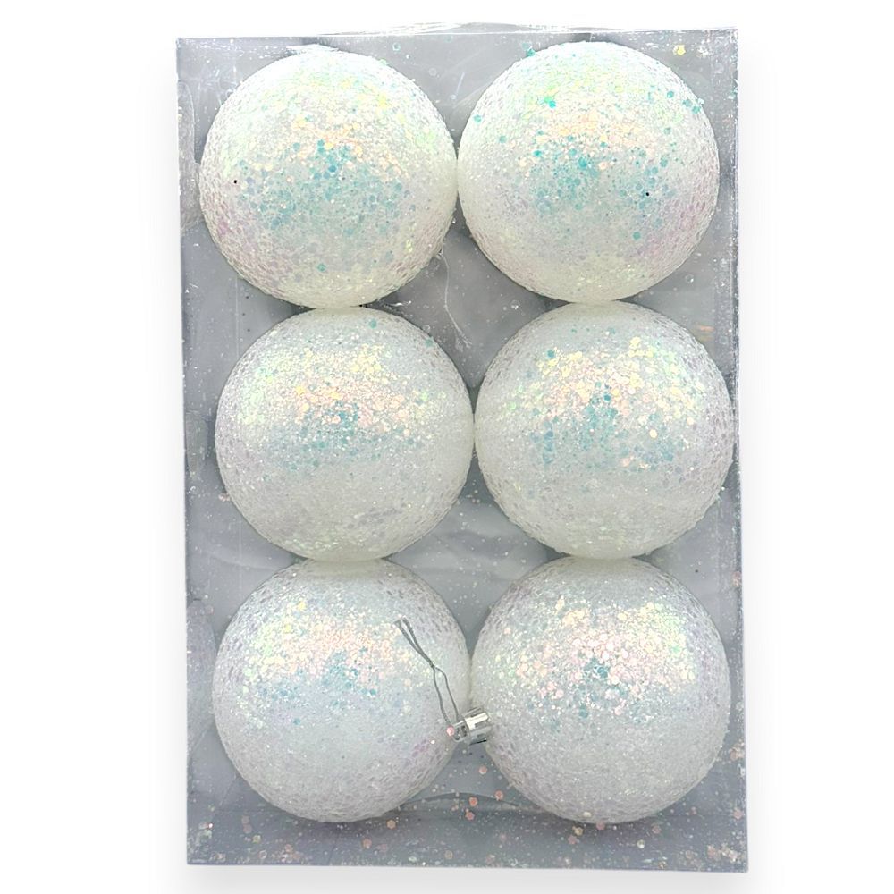 Iridescent Glitter Ornament 4"