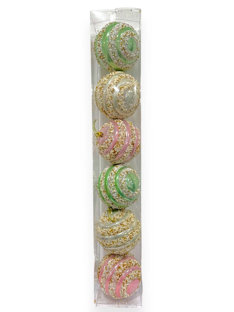 Pastel Swirl Ornament 4"