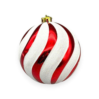 Red & White Peppermint Swirl 1pc