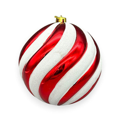 Red & White Peppermint Swirl 1pc