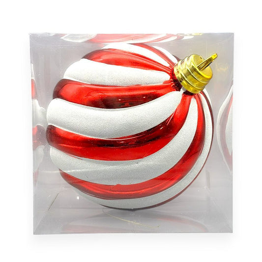 Red & White Peppermint Swirl 1pc