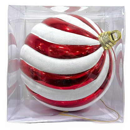 Red & White Peppermint Swirl 1pc