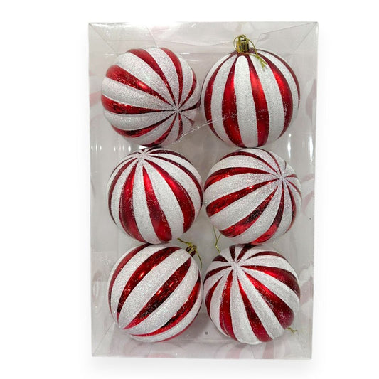 Red & White Candy Stripe 4"
