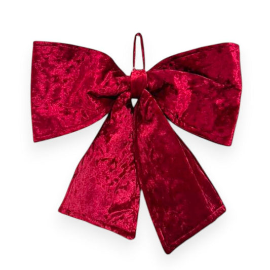 Burgundy Velvet Bow 16"x16"