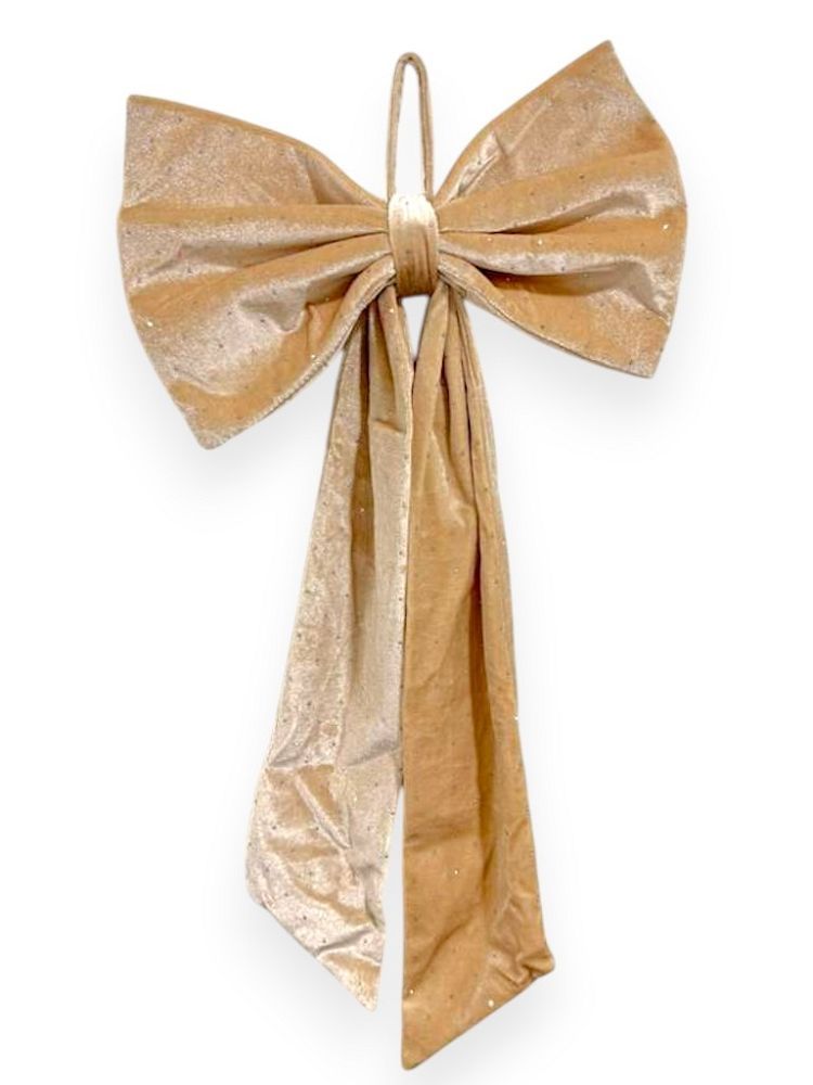Champagne Velvet Bow 12"x21"