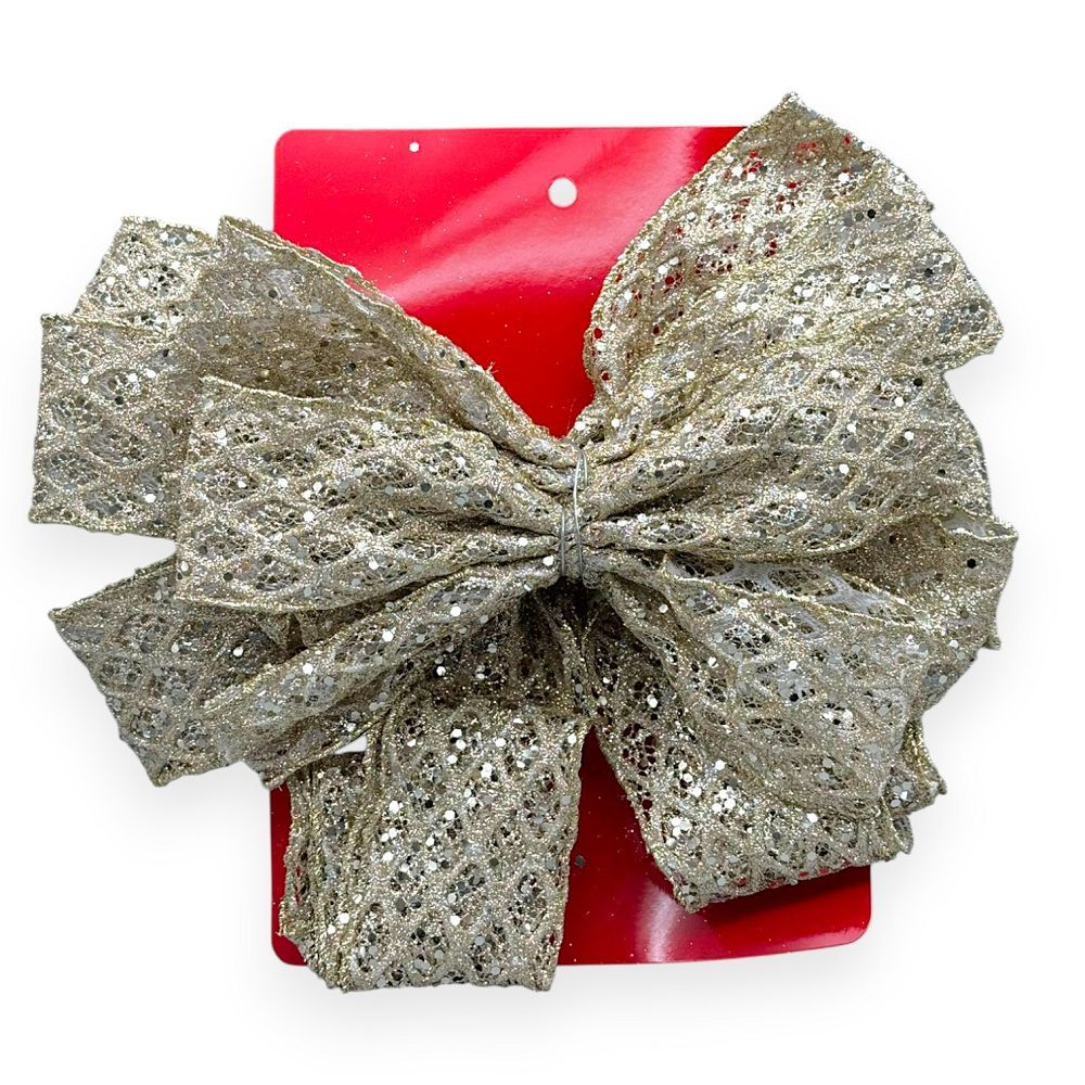 Glitter Mesh Bow 12"x24"