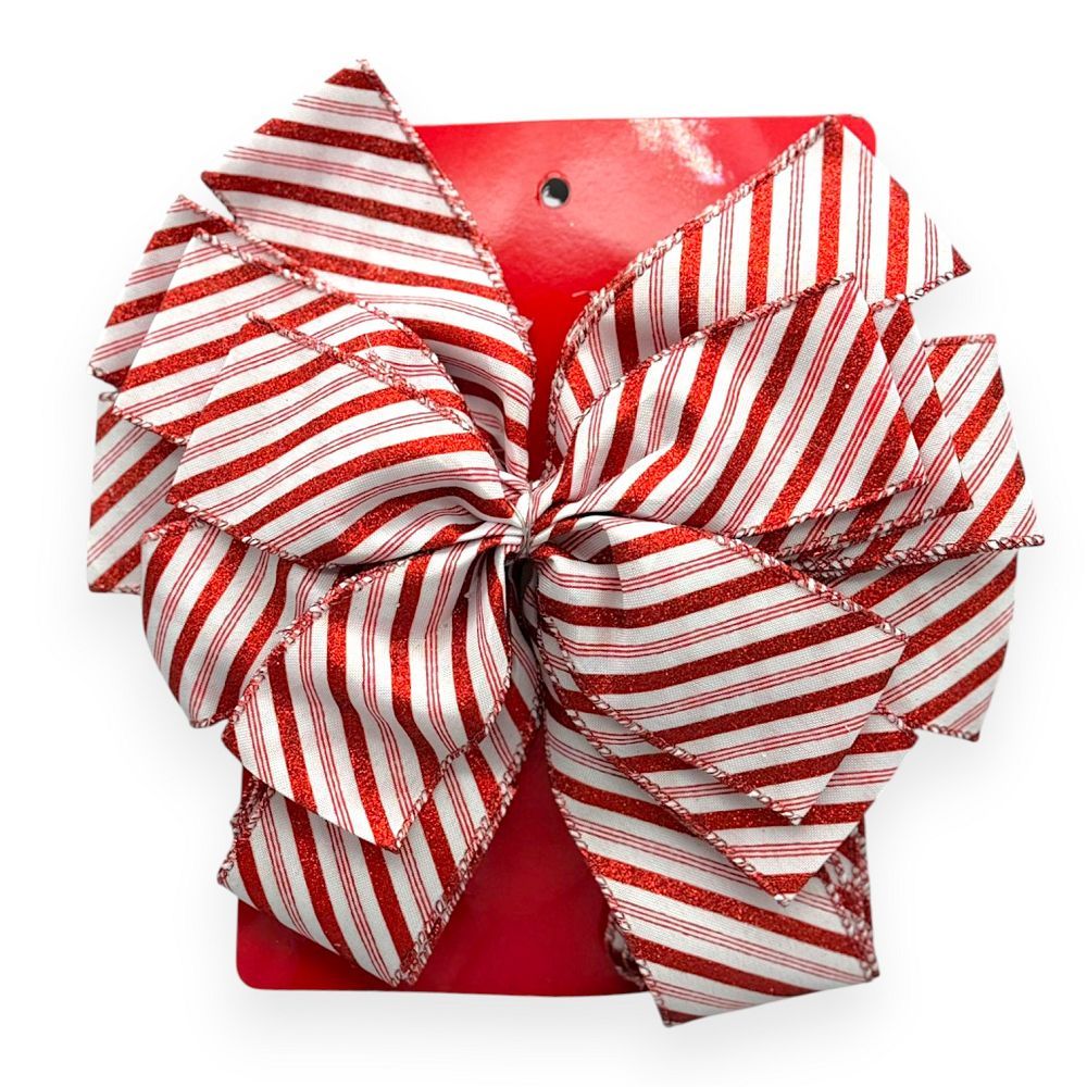 Candy Cane Christmas Bow 12"x24"