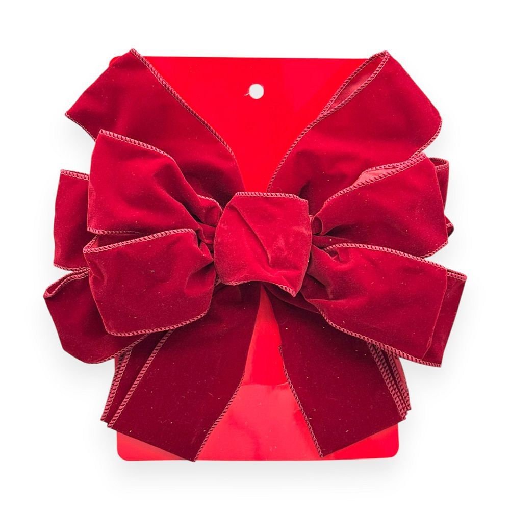 Red Velvet Christmas Bow 12"x24"