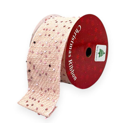 Sequin Christmas Ribbon 3.5"x10YDS