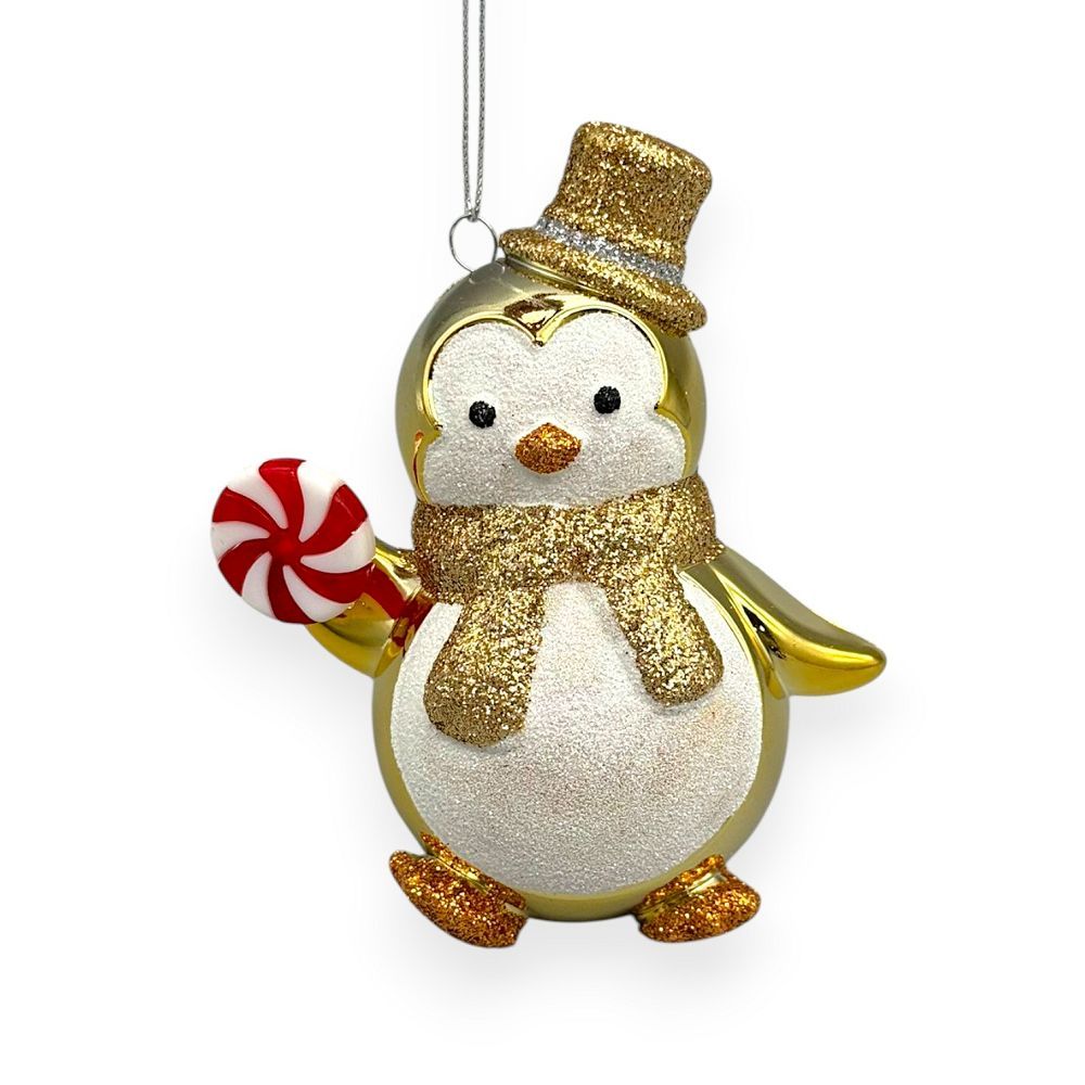 Gold Penguin with Peppermint 4"