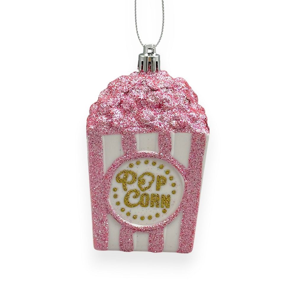 Glitter Popcorn Orn 4"
