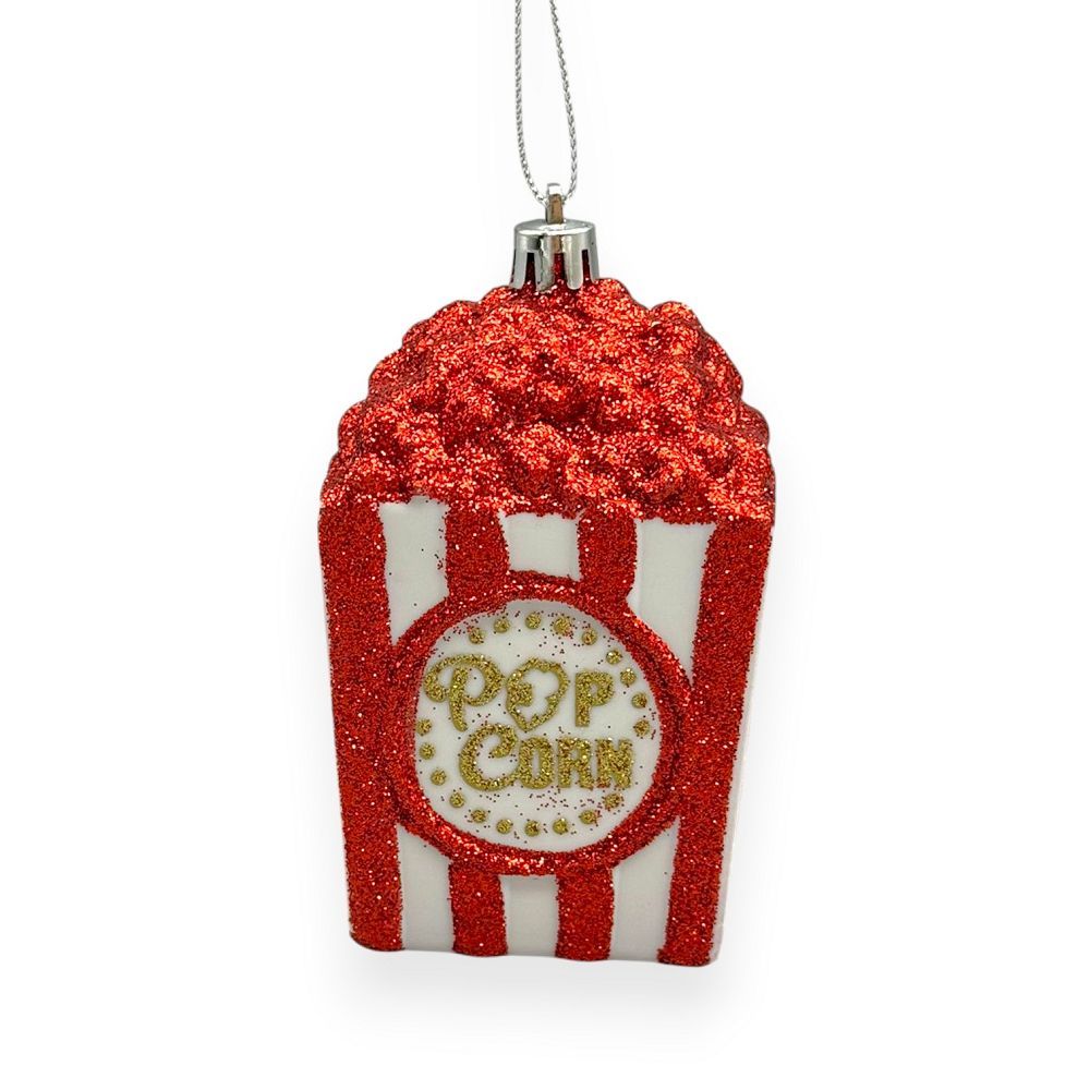 Glitter Popcorn Orn 4"