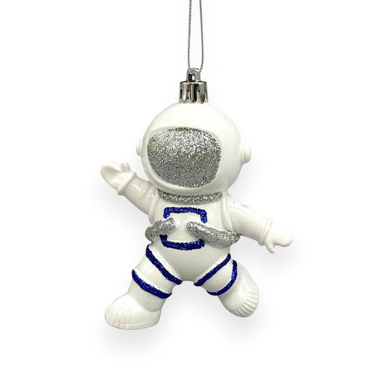 Glitter Astronaut Christmas Orn 4"