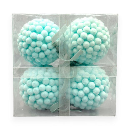 Pom Pom Christmas Ornaments 4"